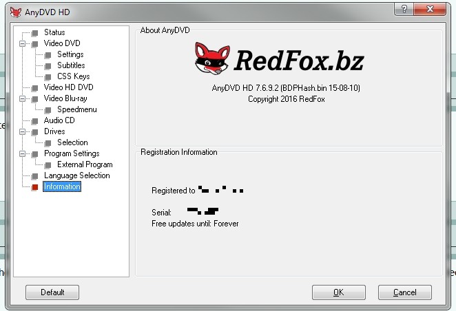 RedFox AnyDVD HD 8.2.2.2 2018 Crack & License Key Free Download